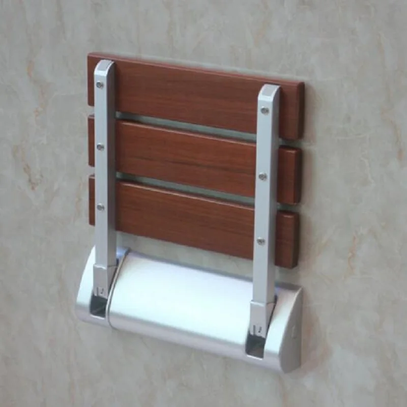 Bathroom Bath Shower Folding Seat Shower Wall Chair Bathroom Stool Wall Mounted Shower Seat High-quality Strengthen Solid Wood