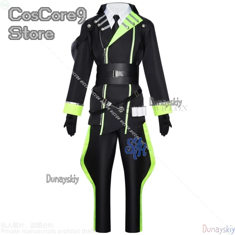 

Аниме игра Diasomnia косплей Sebek disfraz панк черное зеленое пальто брюки Jirai Kei стили Хэллоуин Рождественская вечеринка ролевая игра Cos