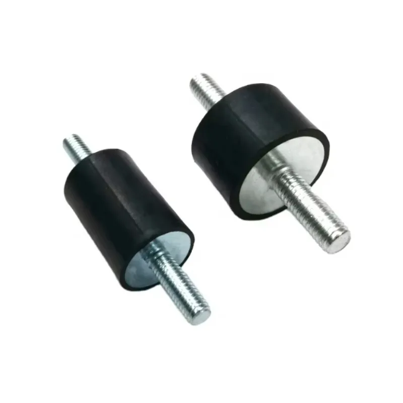 Cylindrical Rubber Feet with Stud Bolt, Anti-Slip Shock Absorption Rubber Mount Pad for Equipment Support