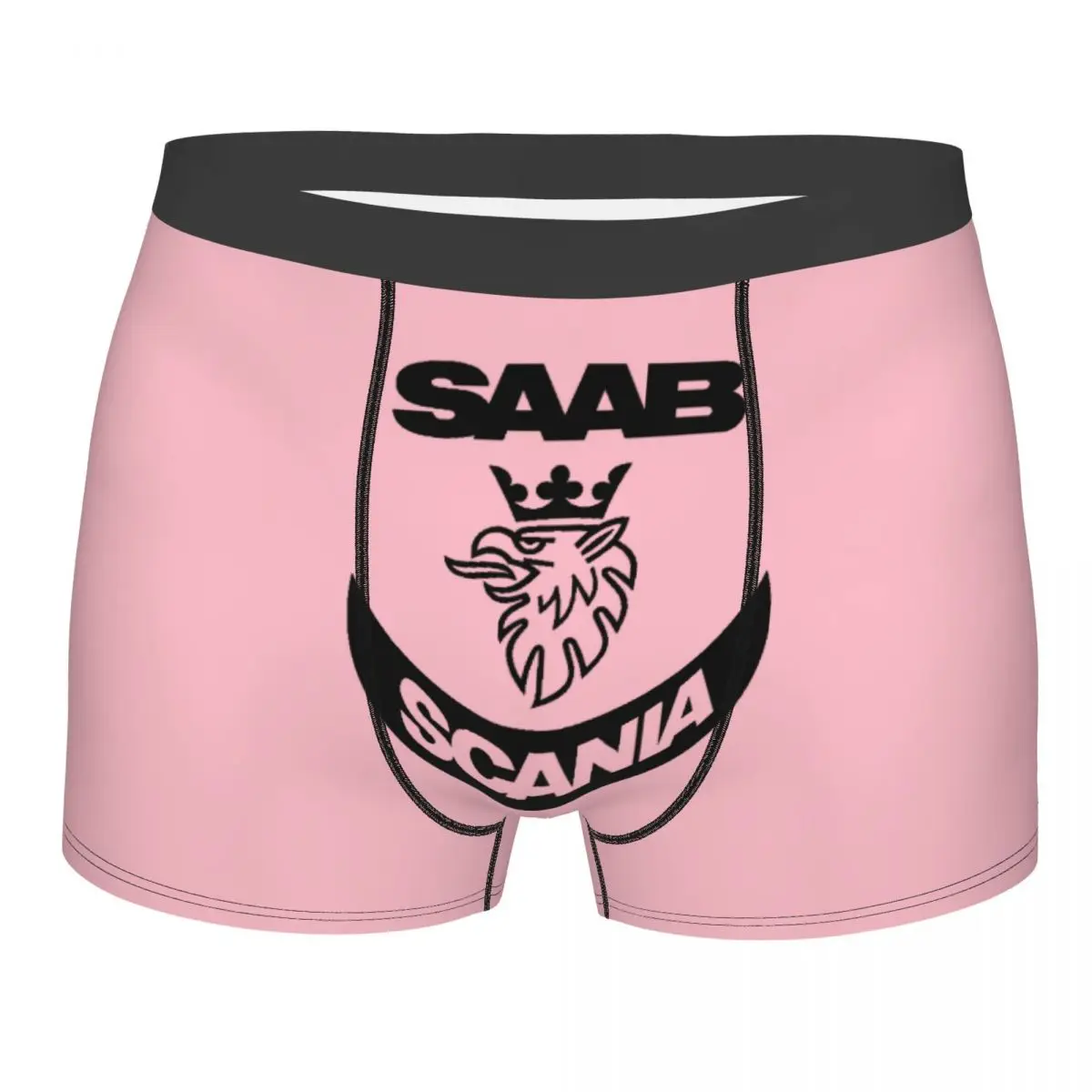 Custom Sweden Saabs Scanias Automobile Car Boxers Shorts Men's Briefs Underwear Cool Underpants