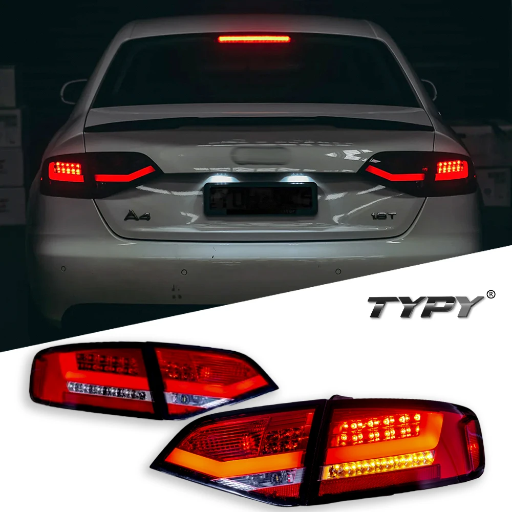 TYPY Car Light For Audi A4 B8 Tailights 2009-2012 Upgrade Modified to New DRL Dynamic Turn Signal LED Taillight Auto Accessories