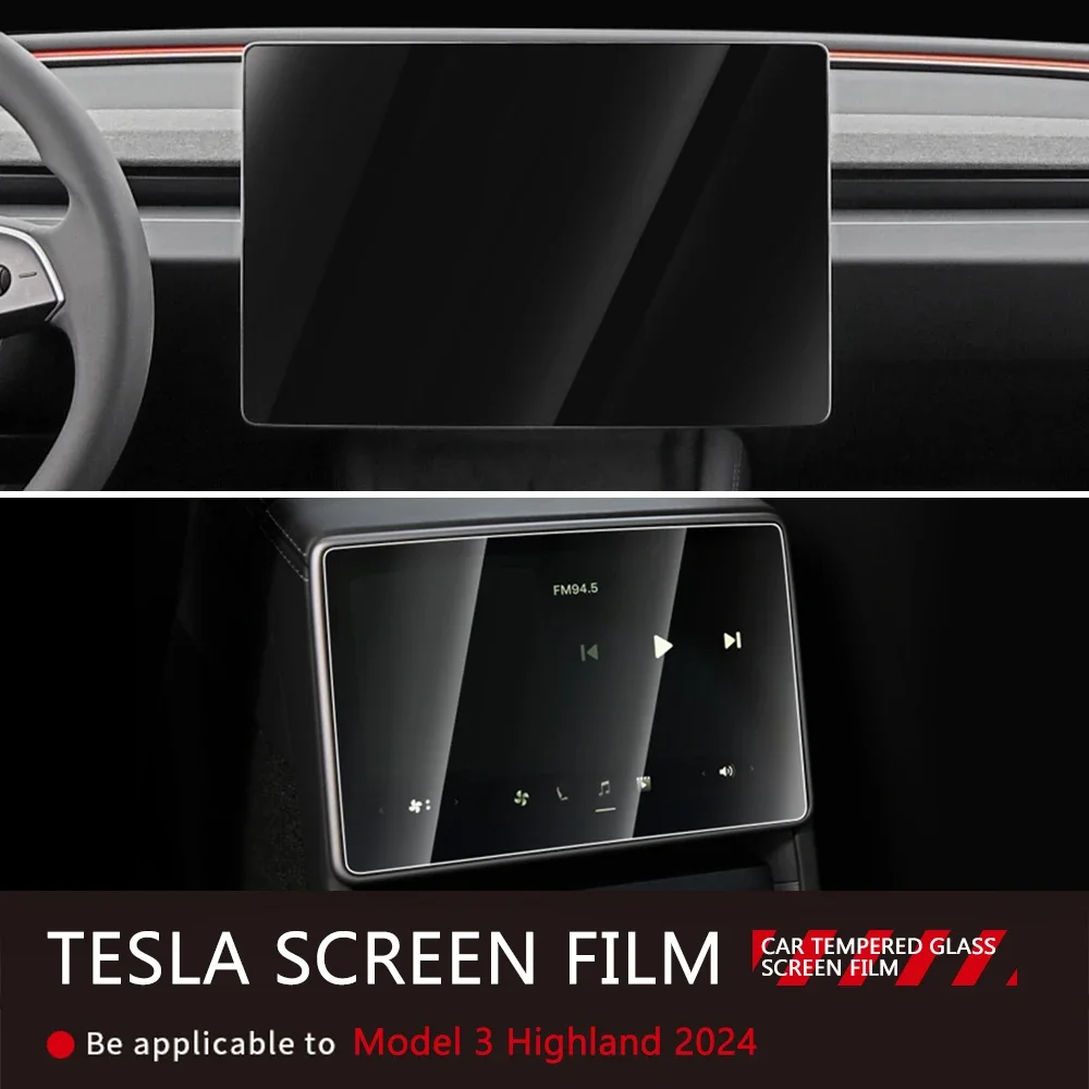 

For Tesla Model 3 2024 Tempered Glass Screen Film Highland Center Console HD Display Screen Protector Car Accessories