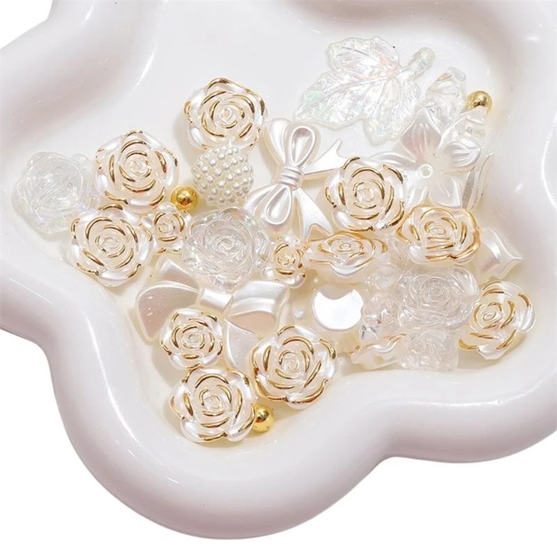 

Mixed Acrylics Gold Beads Bag Accessory for Jewelry Making Craft Supplies