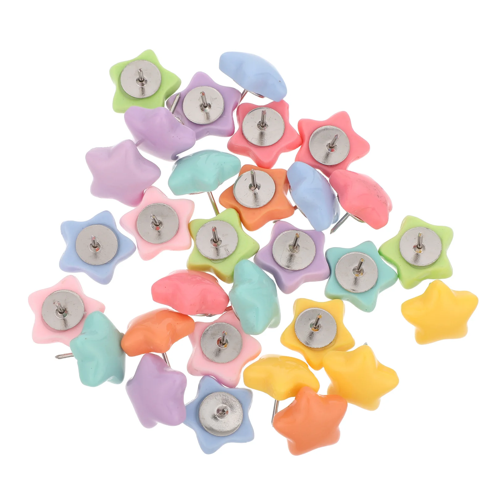 30 قطعة على شكل نجمة Thumbtacks نابضة بالحياة الراتنج شقة رئيس دفع دبابيس ل لوحة الإعلانات خريطة الأظافر ديكورات جدرانية معلقة