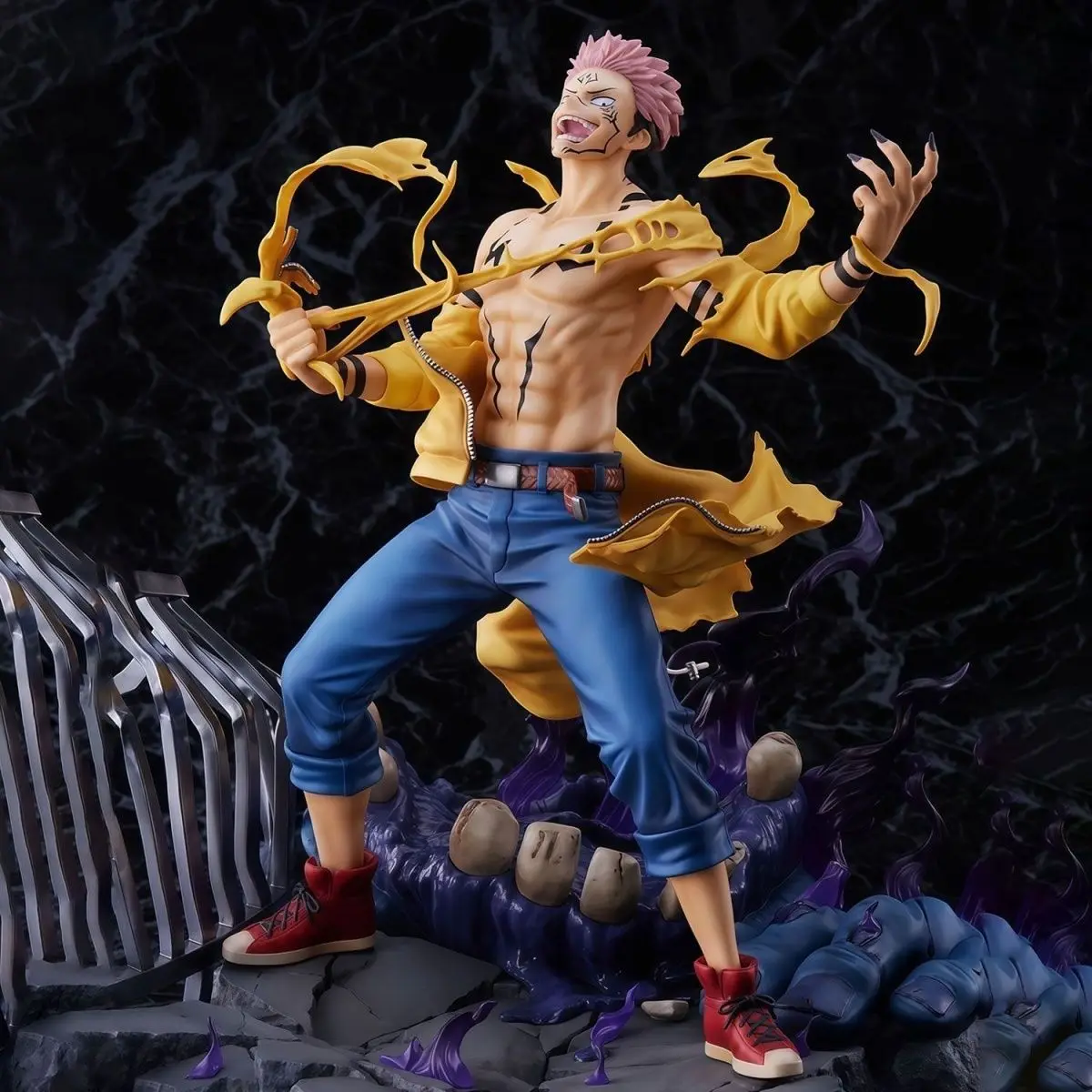 

28 см 11,02 дюйма аниме Ryomen Sukuna фигурки героев ПВХ статуя настольный орнамент коллекция статуя модель украшения комнаты настольные игрушки