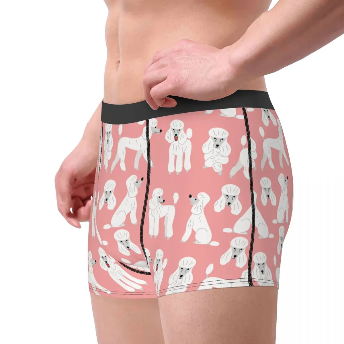 Men Poodle Boxer Briefs Shorts Panties Soft Underwear Gift for Animal Dog Lover Homme Novelty S-XXL Underpants