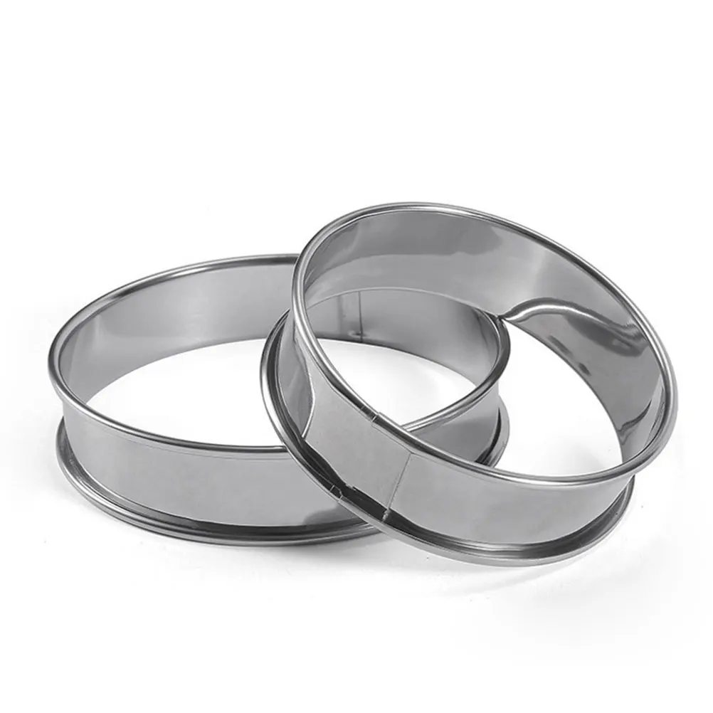 

12pcs Stainless Steel Pizza Saucing Rings Deep Baking Kitchen Tool Heat Resistant Easy Clean for DIY Scones Making
