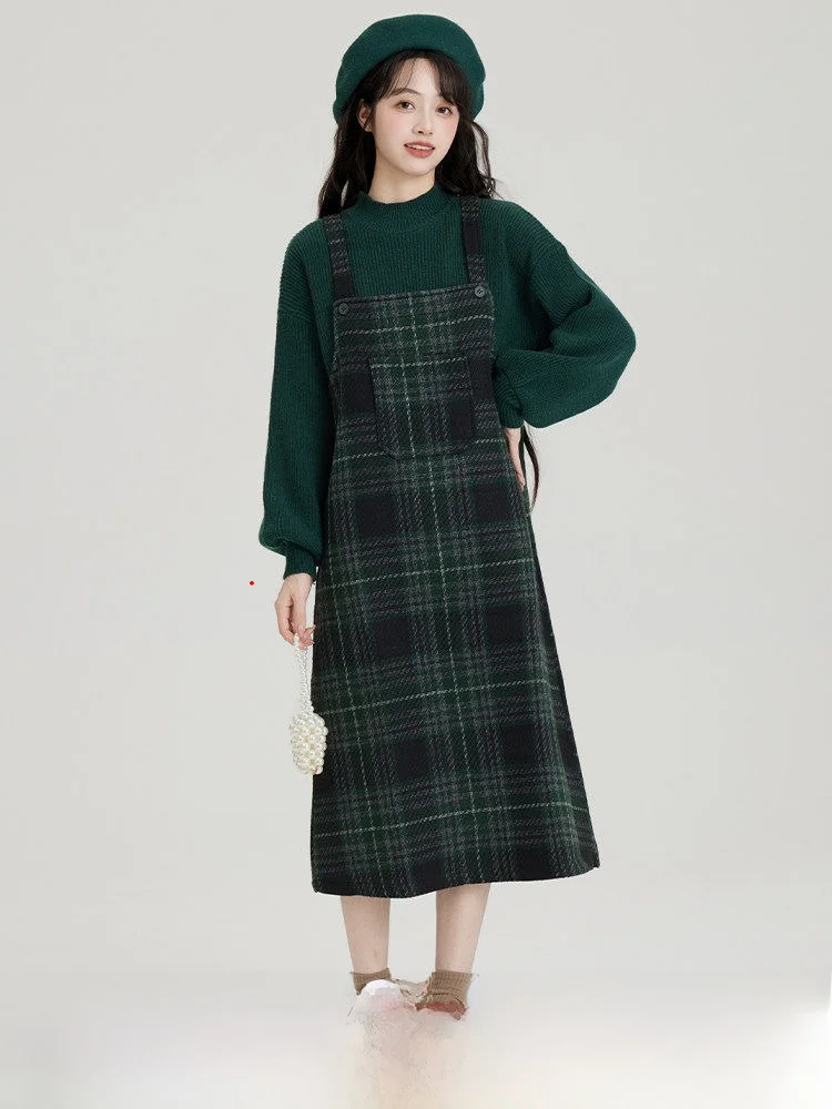 

Olive een Thiened Knitted Sweater Scarf Collar Vintage Sle Desert Irregular Pattern Spring Season Women's Faion