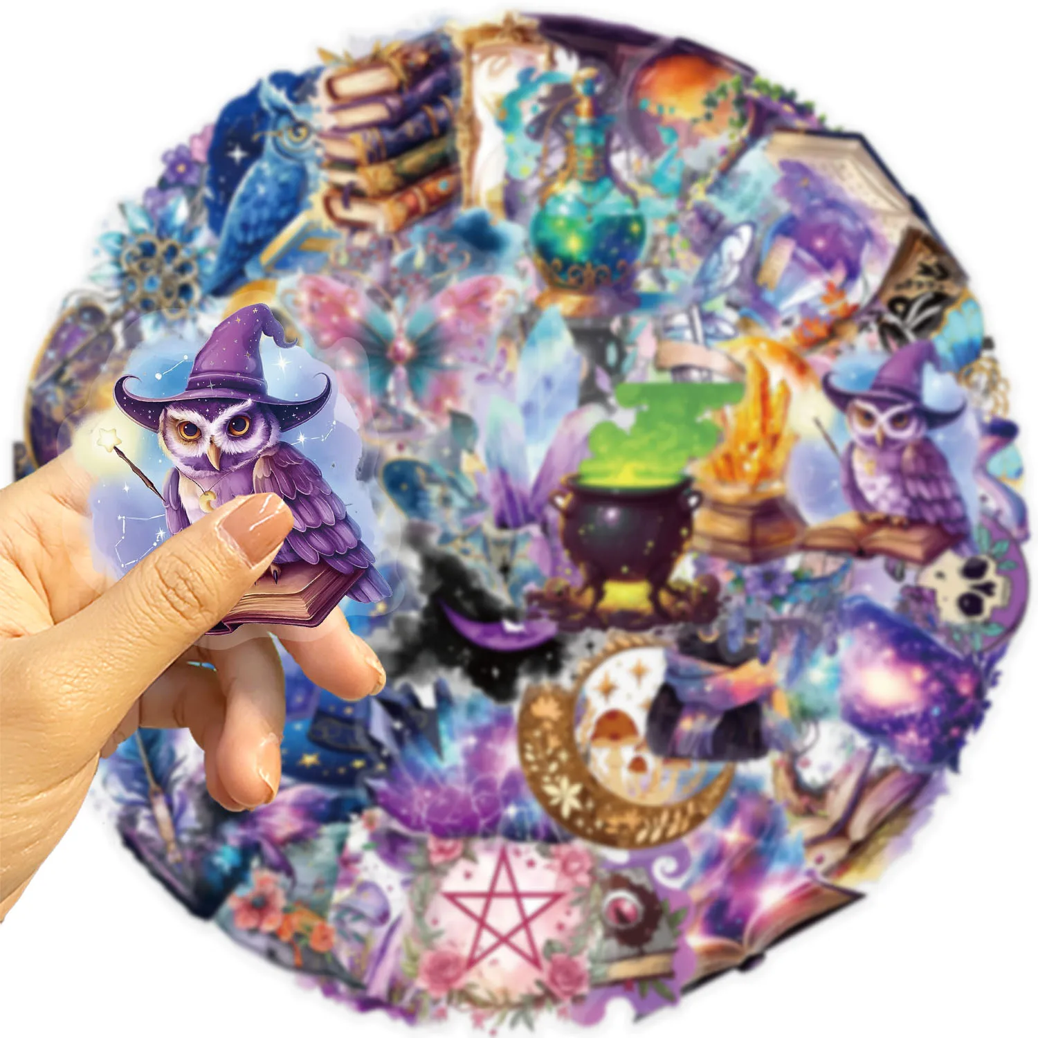 50PCS Fun Cartoon Magic Academy Graffiti Stickers Scrapbooking Collage Material Phone Cases Guitar Notebooks DIY Decorative