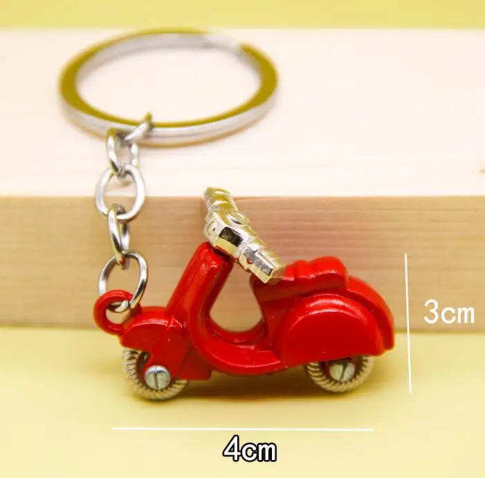 Car KeyChain New Fashion Mini Motorcycle Car Keychain Key Ring Pendant Small Gifts 5 Colors Car KeyRing For Christmas Gift 17127