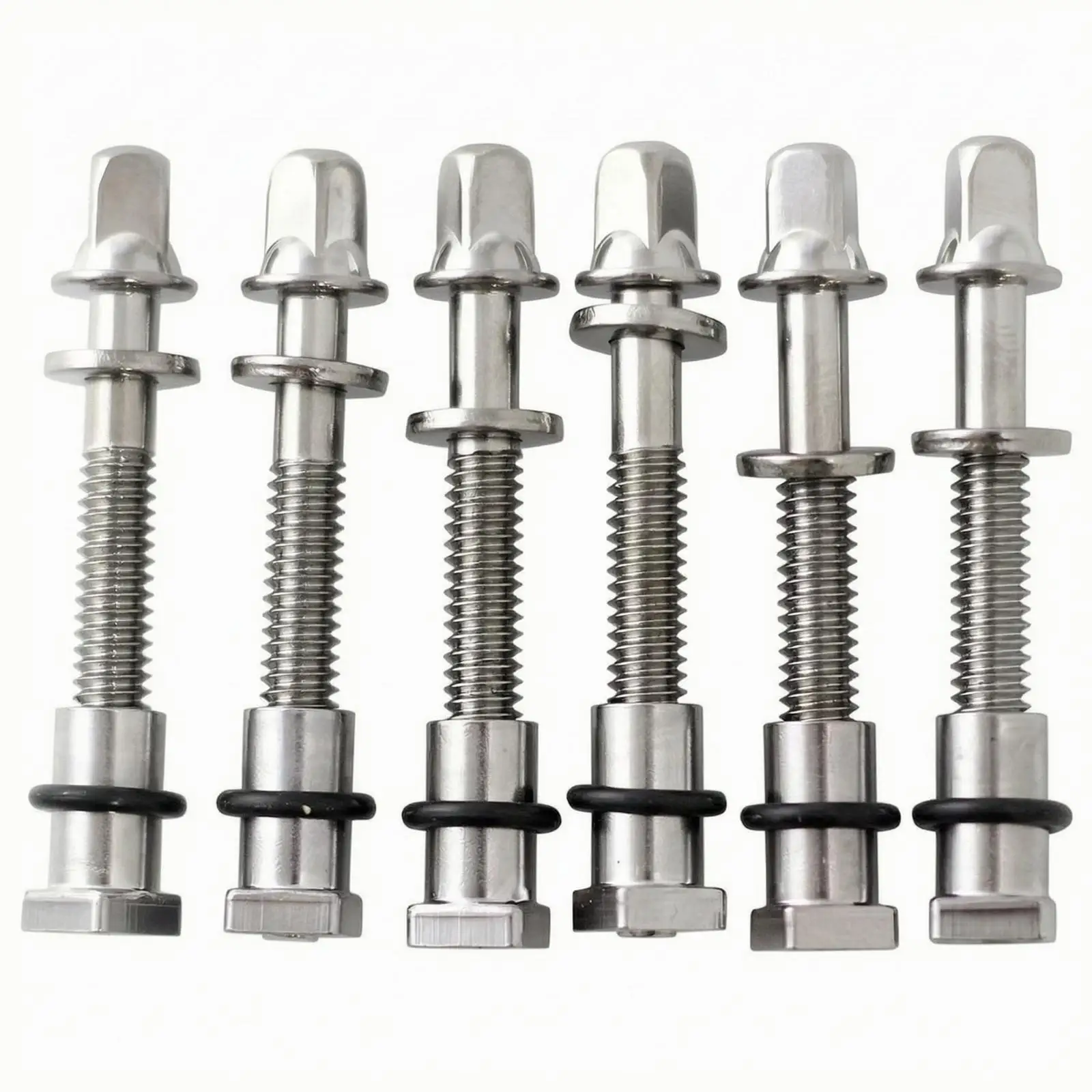 Metal Drum Screw with Rubber Grommet Flange Washer Threaded Shaft for Snare Drum Bass Drum Tom Percussion Hardware Gear