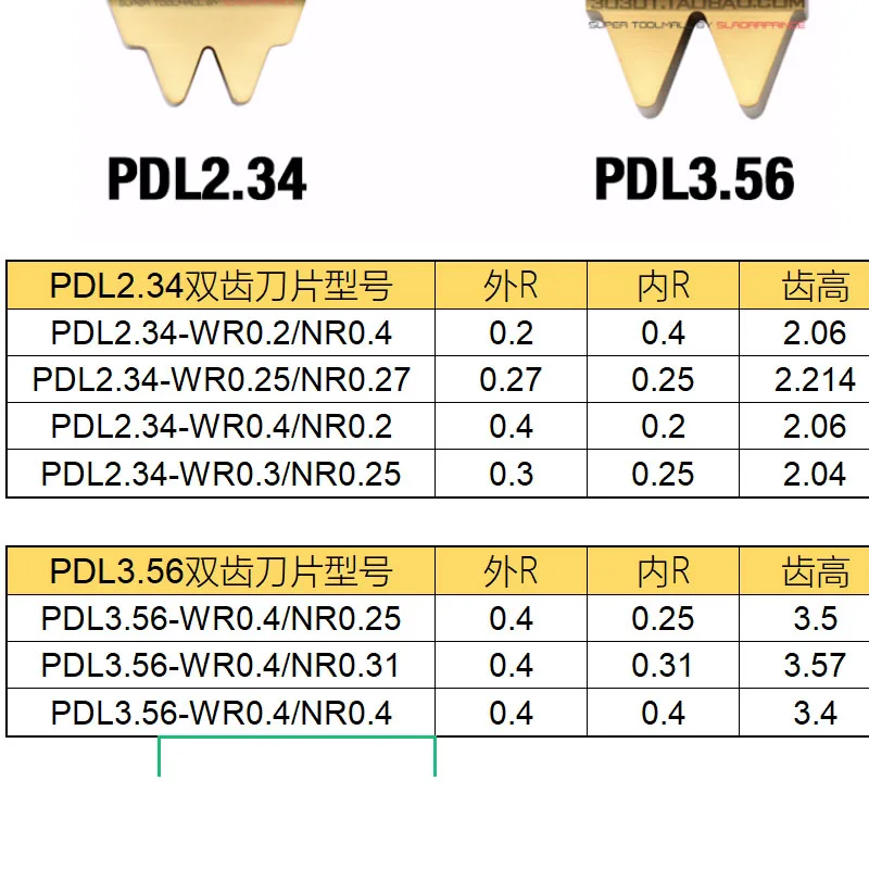 Pulley blade 40 degrees pdl2b-40 ° double tooth pulley blade 3.56 automobile pulley double groove blade