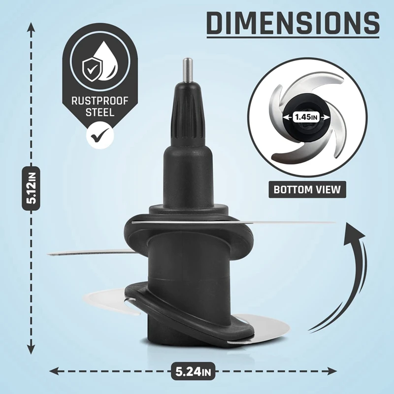 Chopping Blade Replacement,For Ninja Blender Blade For Ninja Food Processor Bowl 64Oz/8-Cups And 72Oz/9-Cups,4-Blades