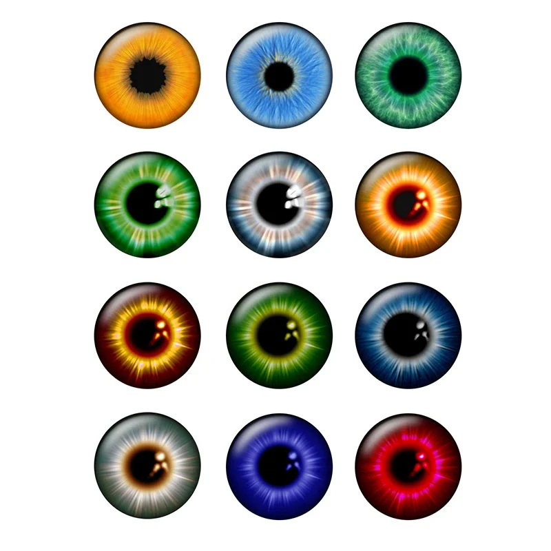 24 Pcs/lot Blythe Doll Eyes Chips Super Thin Glass Pupil Eye Children DIY Accessories BH162