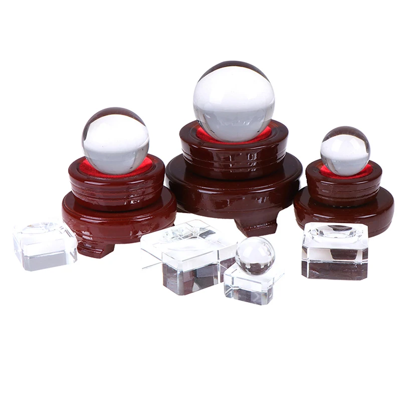 1pc Kristall kugel Quarzglas transparente Kugel mit Basis Feng Shui Magie Heilung natürliche Glaskugeln Haupt dekoration
