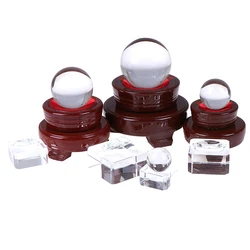 1PC Crystal Ball Quartz Glass Transparent Ball with Base Feng Shui Magic Healing Natural Glass Balls Home Decoration