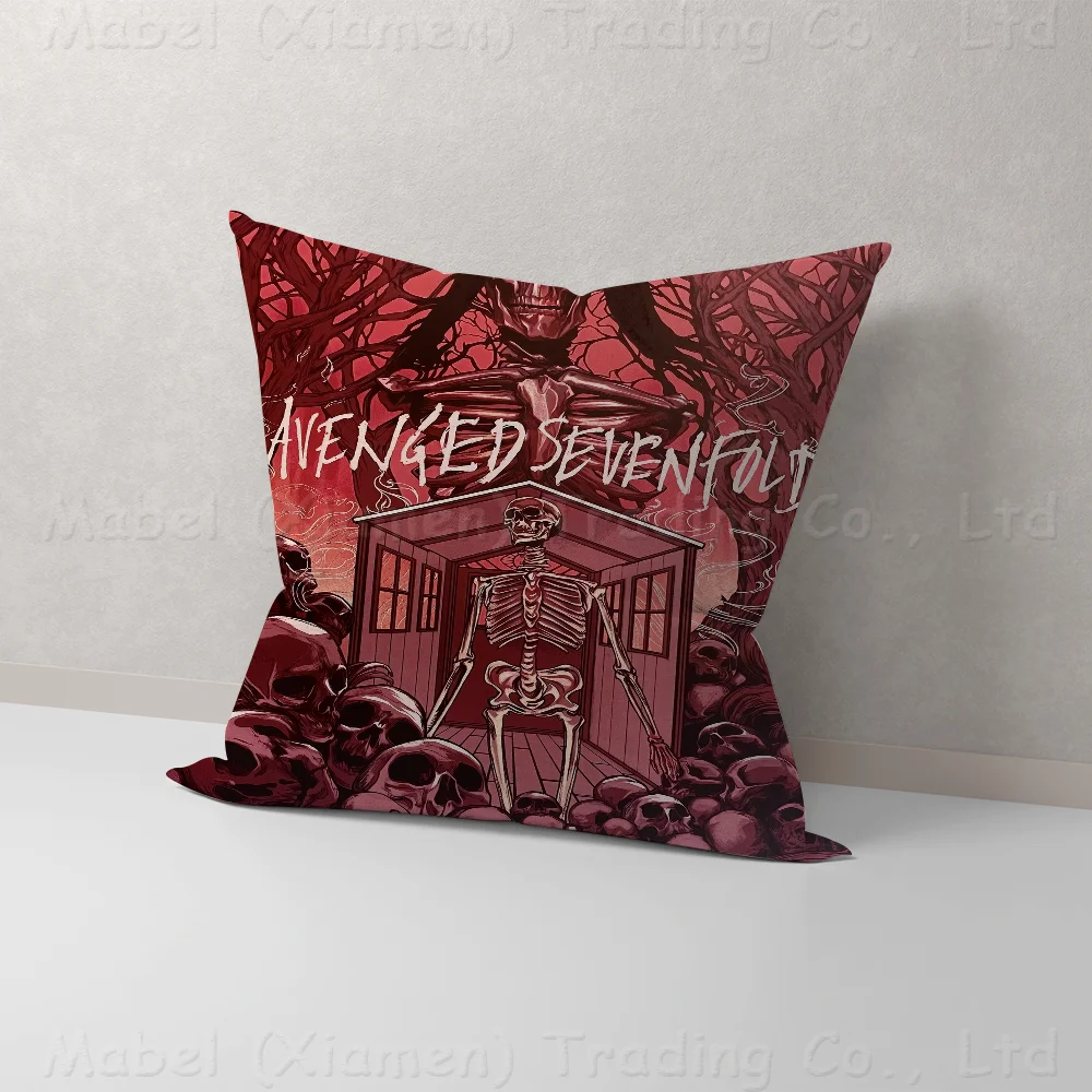 A-Avenged S-Sevenfold Cushion Cover Car Throw Pillow Case For Sofa Car Christmas Gift 40x40cm 45x45cm