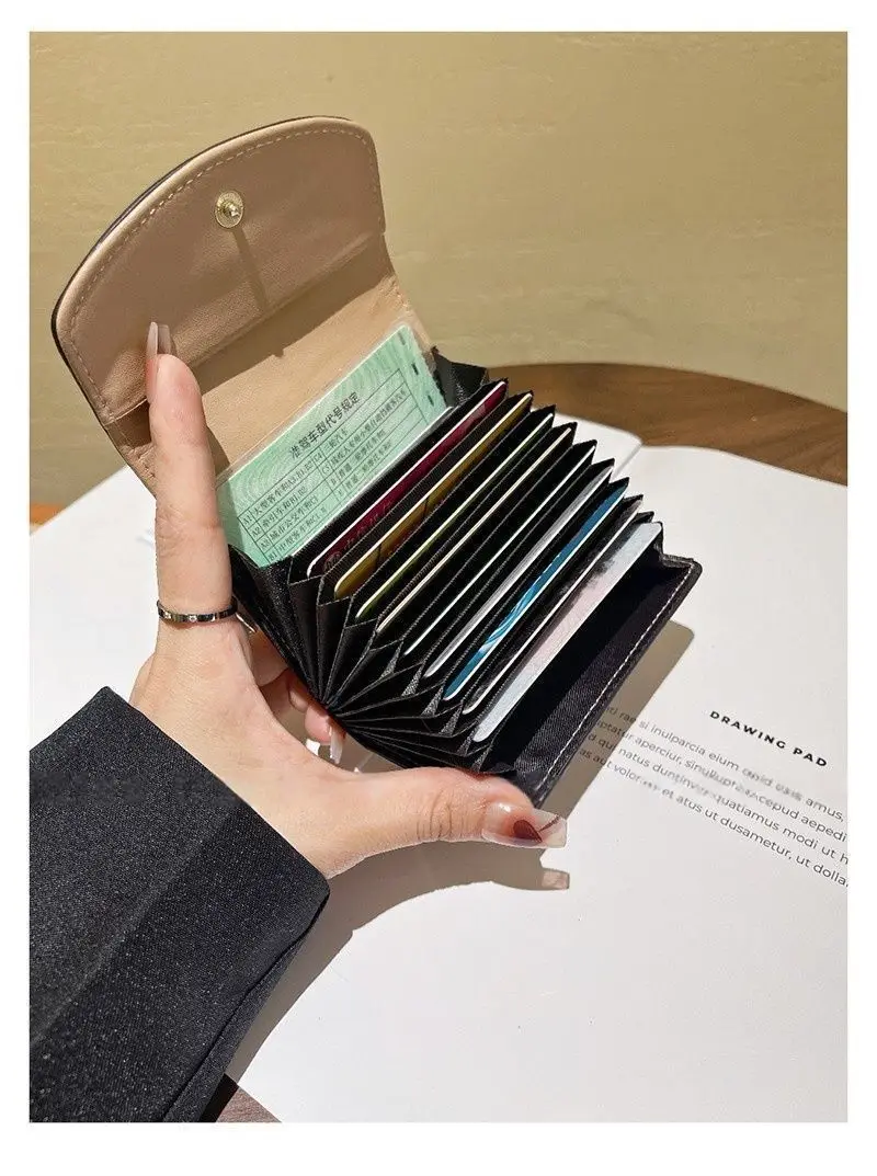 High End Camellia Organ Card Bag Exquisite Zero Wallet Multi Slot Light Luxury Retro Fashion Multi Functional Storage Wallet