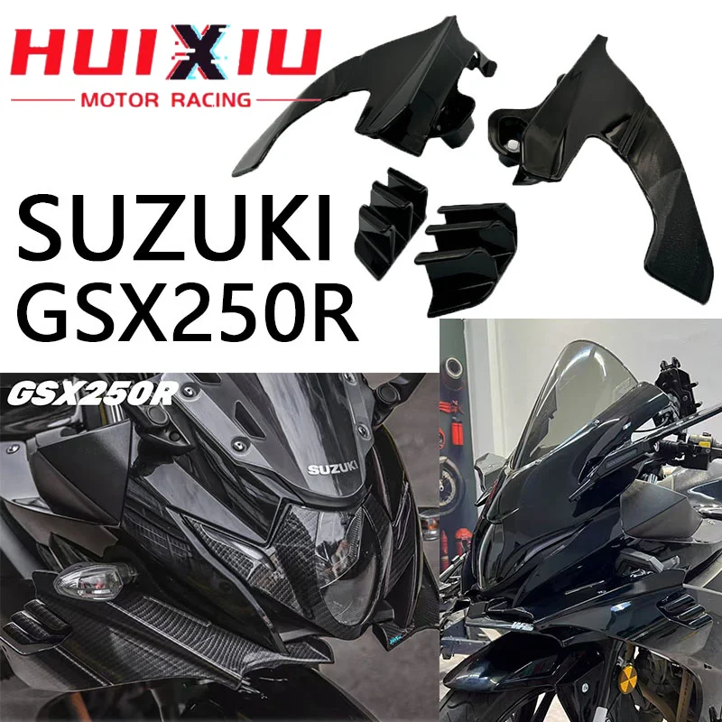 

For SUZUKI GSX250R gsx250r accessories Motorcycle Front Light Cowl Side Winglet Wind Fin Spoiler Trim Cover