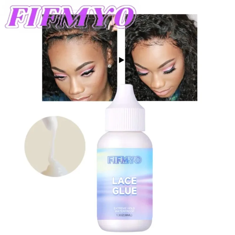 FIFMYO-pegamento de pelucas,removedor de extensiones de cabello, acabado Natural, para peluca de encaje y removedor, Kit de instalación adhesivo de peluca de encaje líquido para pelucas