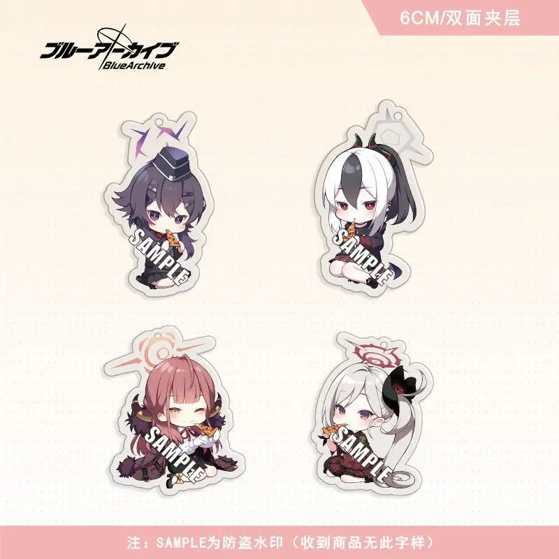 Blue Archive Keychain Igusa Haruka Onikata Kayoko Cosplay Anime Figures Acrylic Key Chain Keyring Backpack Accessories