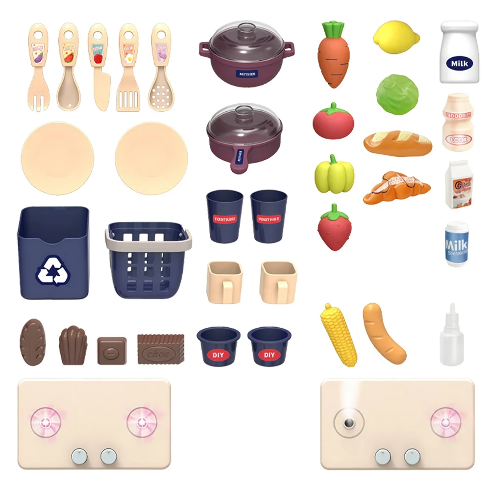 Pretend Cooking Toys | Kids Kitchen Playset with Chef Accessories, Lights & Sounds | Educational Role Play Gift for kids Ages 3+