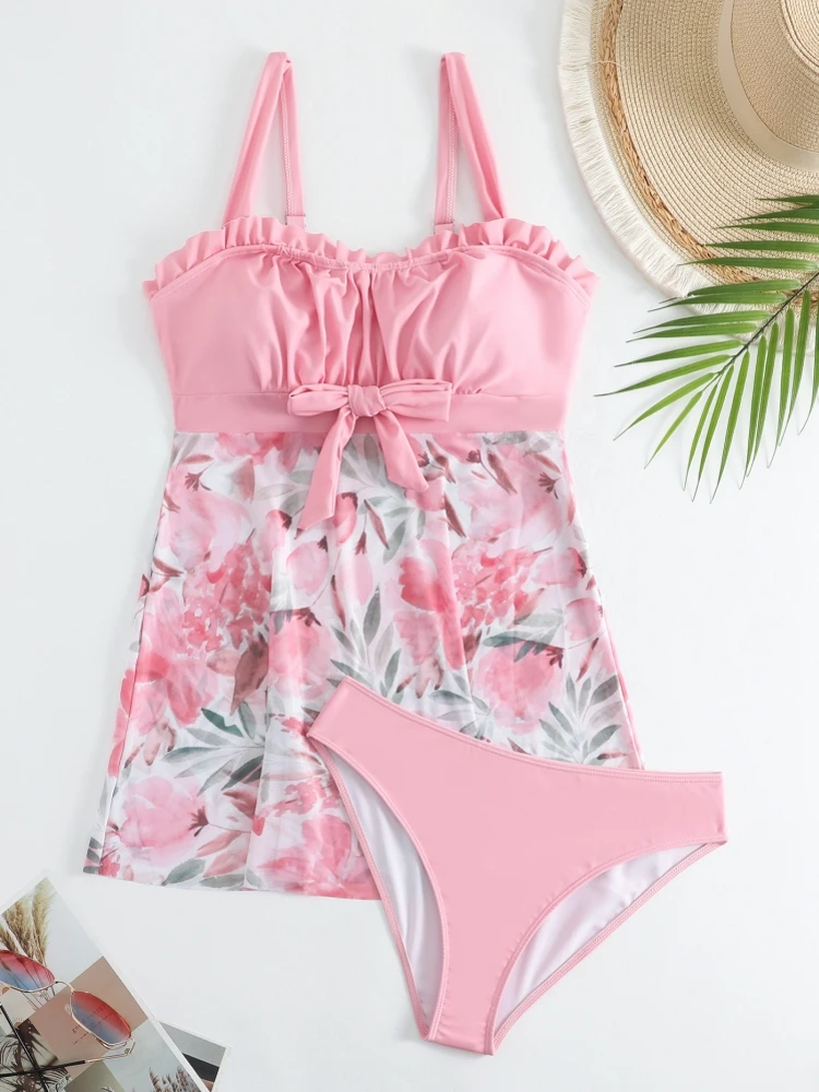

L-5XL Plus Size High Waist Bikini Women's Push Up Large Size 3XL 4XL Swimsuit Summer Mujer Tummy Control Swimwear Bikini Sets