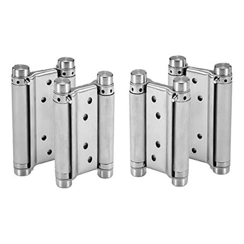 

Self-Closing Double-Acting Spring Hinge Spring Double-Elastic Hinge Buffer Door Hinge Suitable For Cafe Salon Door,4PCS