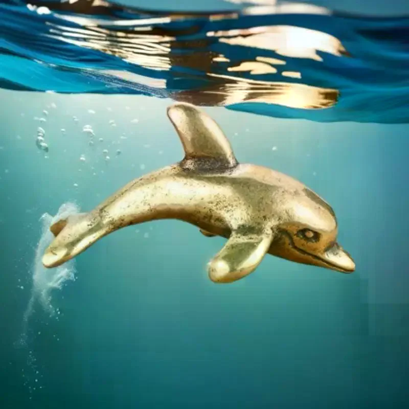 Pirinç Yunus Figürü Vintage El - Aquarium Fish Dolphin incelemesi ve fiyatı