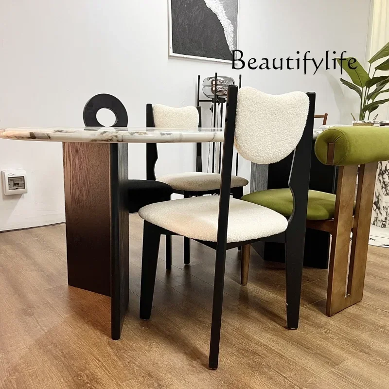 

Luxury Living Room Dining Table Kitchen Party Oval Marble Dining Table Salon Modern Nordic Mesas De Comedor Furniture Home