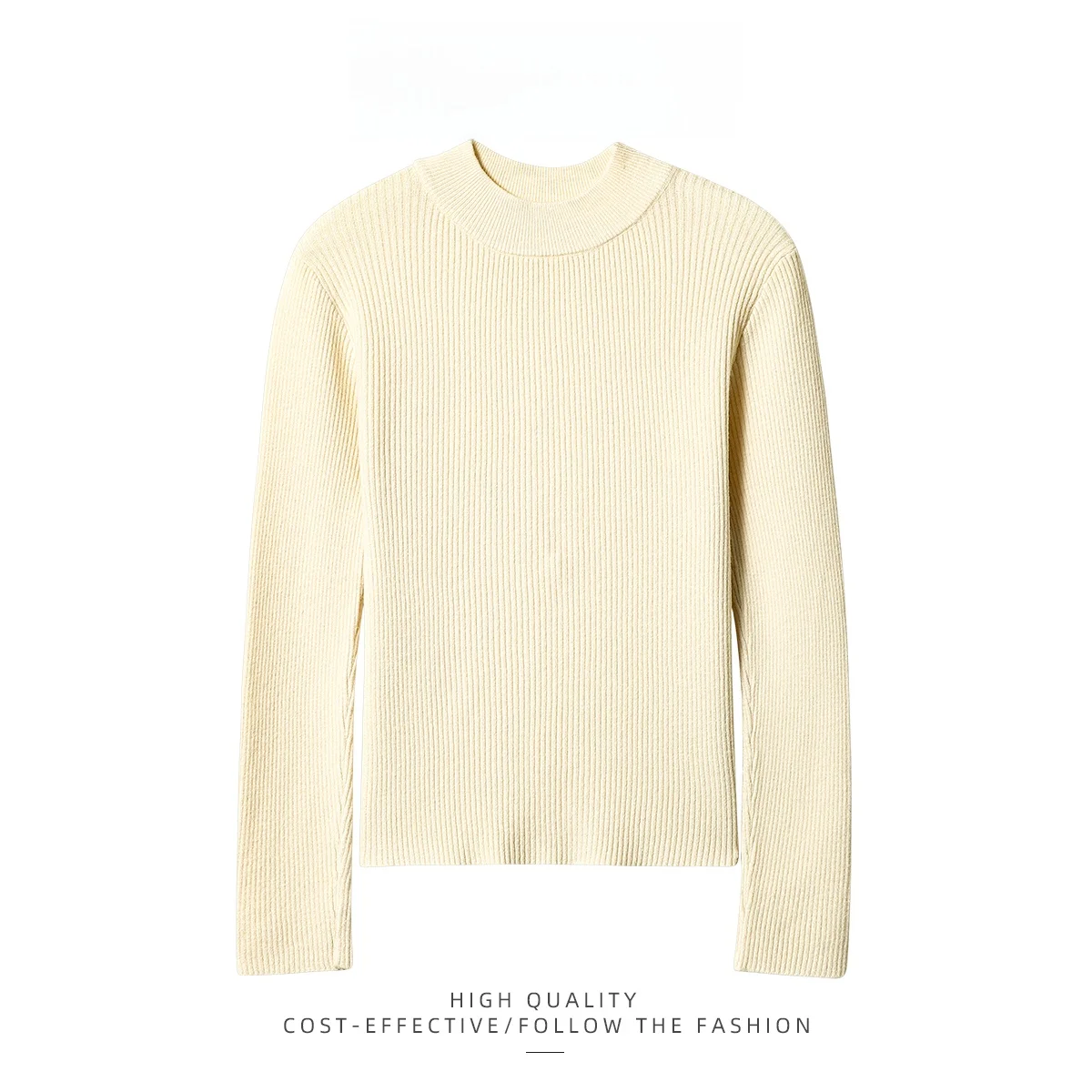 

PAIXIANG женский облегающий вязаный свитер с высоким воротником, однотонная внутренняя одежда, основа irt, осень-зима, модные поездки на работу