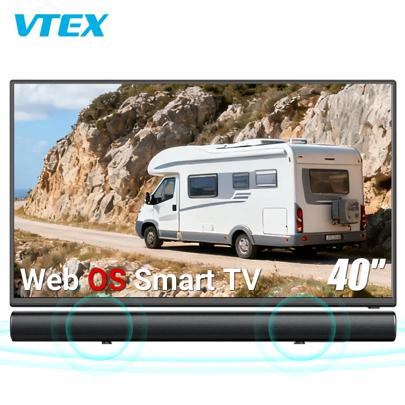 

40" Web OS RV TV Set With Built in Soundbar Car Charger Marine Outdoor Camping Television Caravan Android Smart DC 24V 12V TV