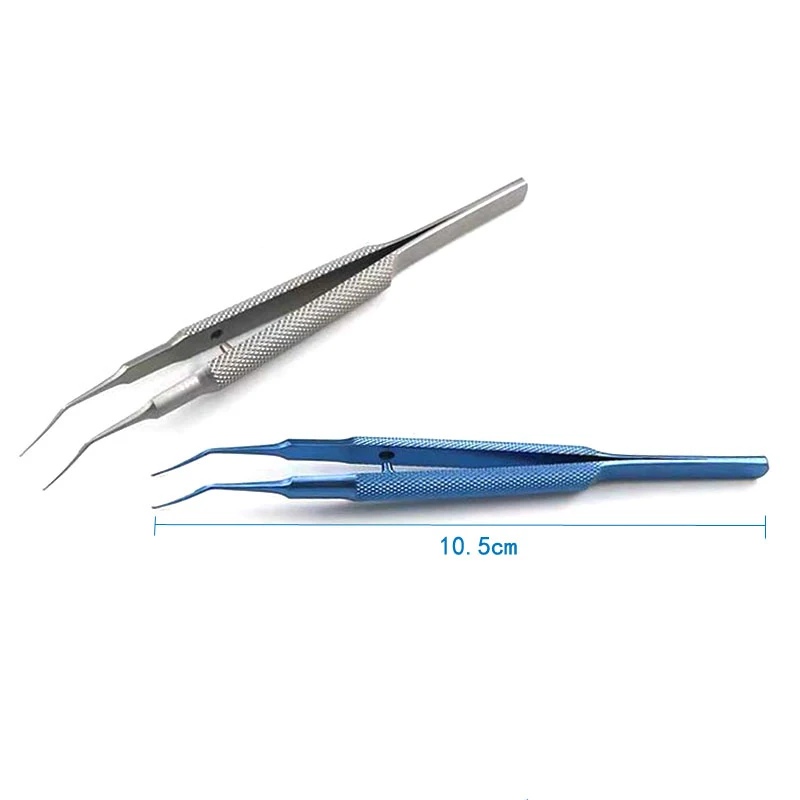 Stainless steel eye capsule tearing forceps Cosmetic surgery 8.5cm forceps small incision 1.8 capsule tearing forceps angular Hu