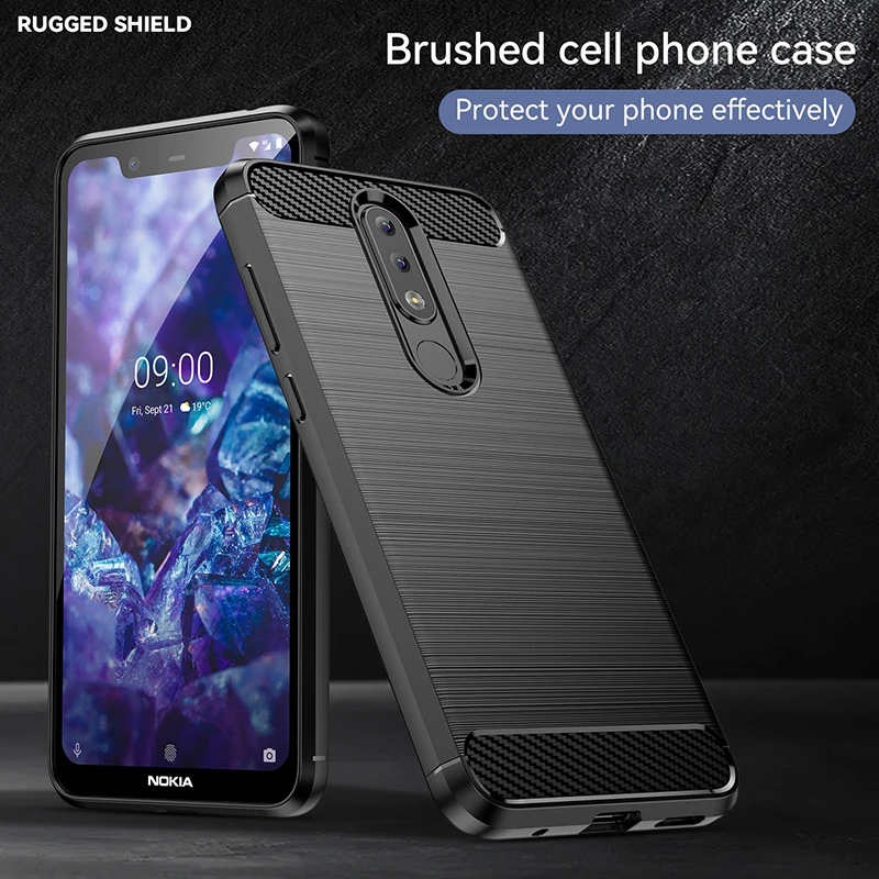 Carbon Fiber Soft Silicone Case For Nokia 3.2 4.2 3.1 2.3 2.2 2.1 7.2 1 5.1 5.3 5.4 6.1 7 8.1 8.3 9 Plus Pureview Cover Case