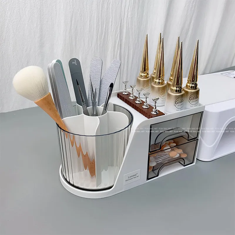 

Desktop Manicure Organizer Nail Gel Polish Storage Box for Nails Art Supplies Container Professional Accessories Tool Containers