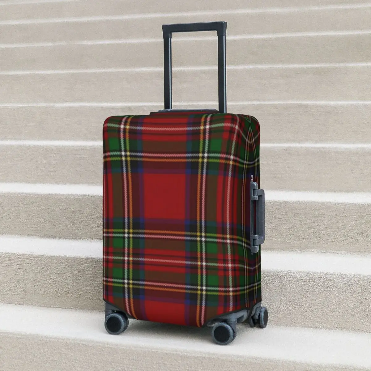 

Royal Stewart Red Tartan Чехол для чемодана Защитные эластичные дорожные защитные чехлы для багажа на 18-32 дюймов