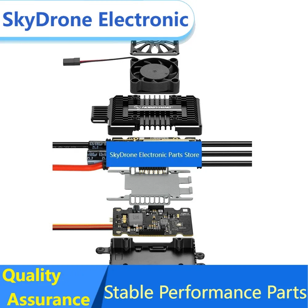 SkyDElOriginal Hobbywing Platinum HV 180A SBEC V5 Brushless ESC 6-14S High Voltage For 550-700 Class Electric Helicopter Fixed-W