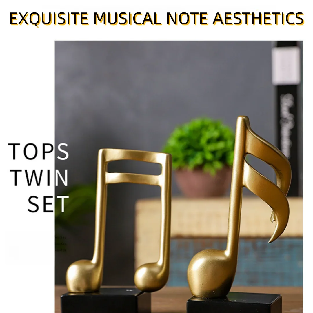 Modern Minimalist Music Trophy Staff Notes Piano Ornaments Home Light Luxury Creative Decorations Piano Room Handicrafts Gifts