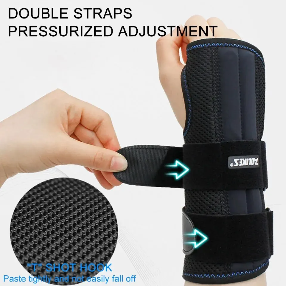 AOLIKES 1PCS Wrist Brace for Carpal Tunnel Arthritis, Wrist Support with Splints Compression Hand Support for Tendonitis Sprain