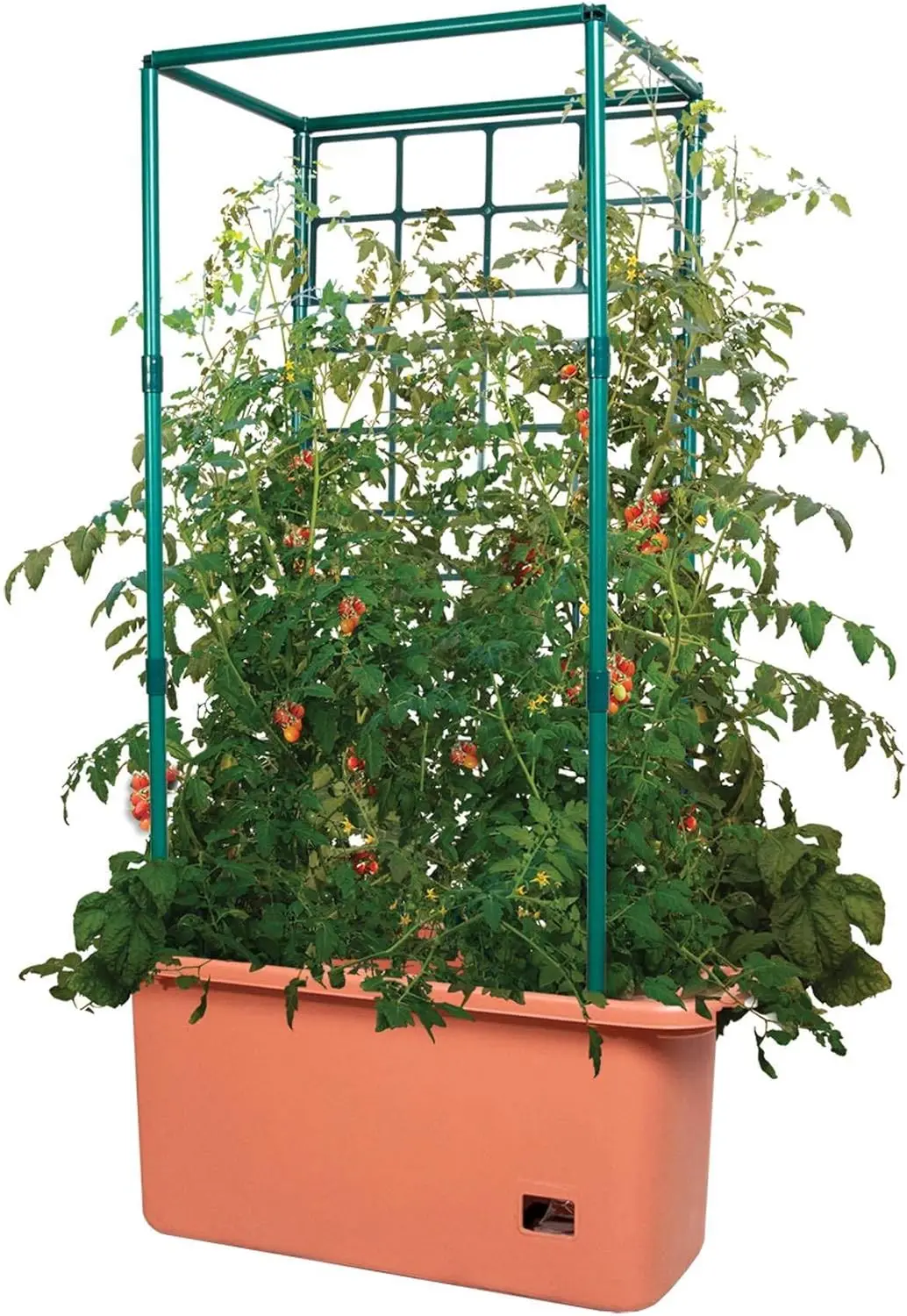 

GCTR 10 Tomato Garden Planting Grow System with 4 Foot Trellis Tower on Wheels for Indoor/Outdoor Climbing Vines, Flowers,New