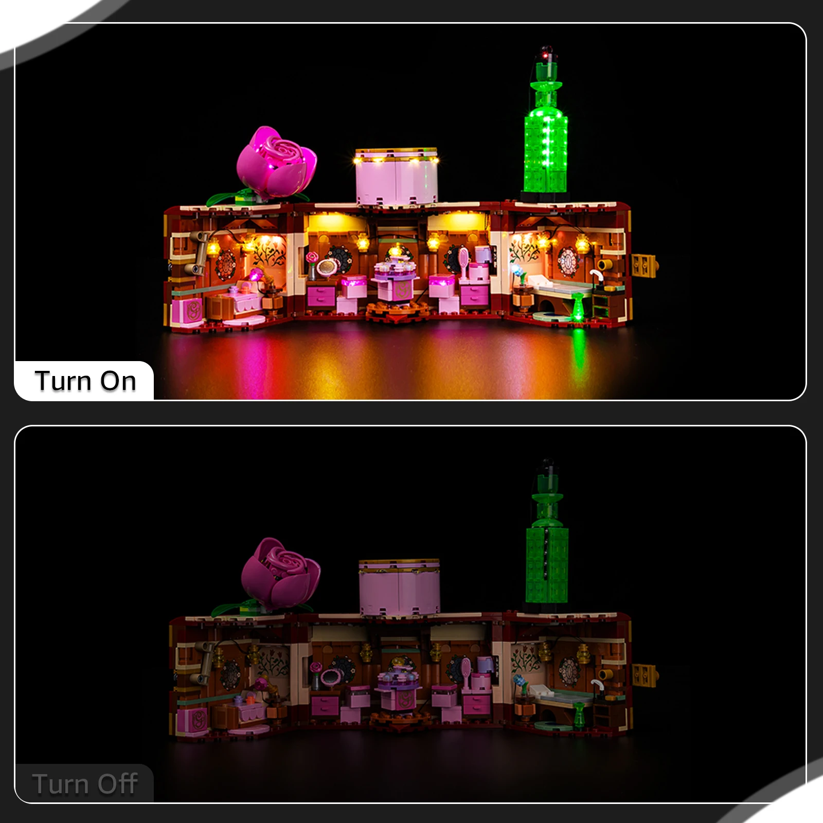 LED Lighting Set Suitable for LEGO Wicked Glinda Elphabas Dormitory 75683 Building Blocks