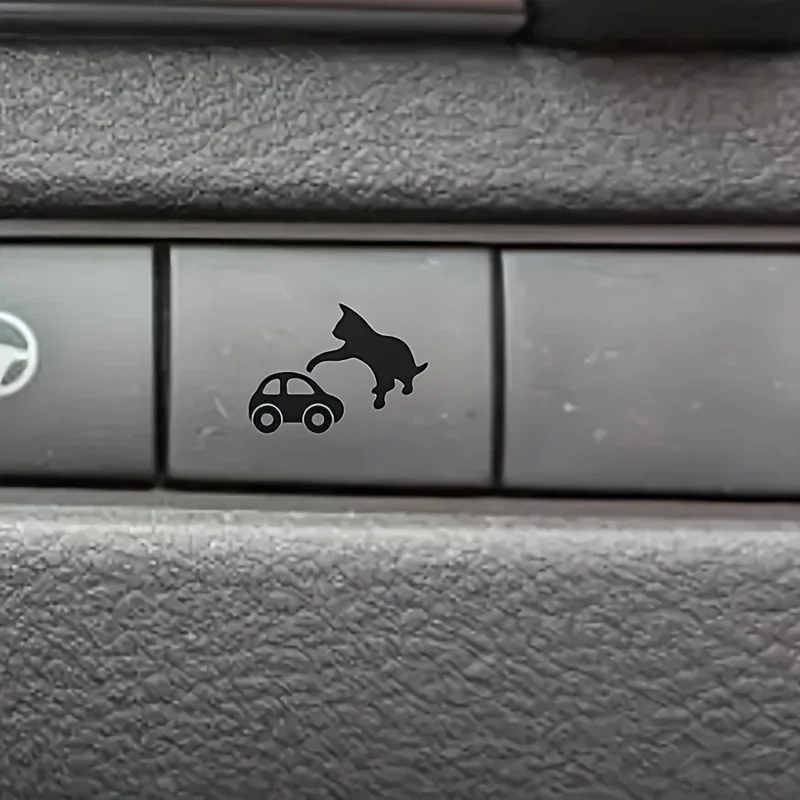 4PCS/SET Charming Cat & Car Sticker - Suits Car Center Consoles, Luggage, Gift Boxes & Craft Projects