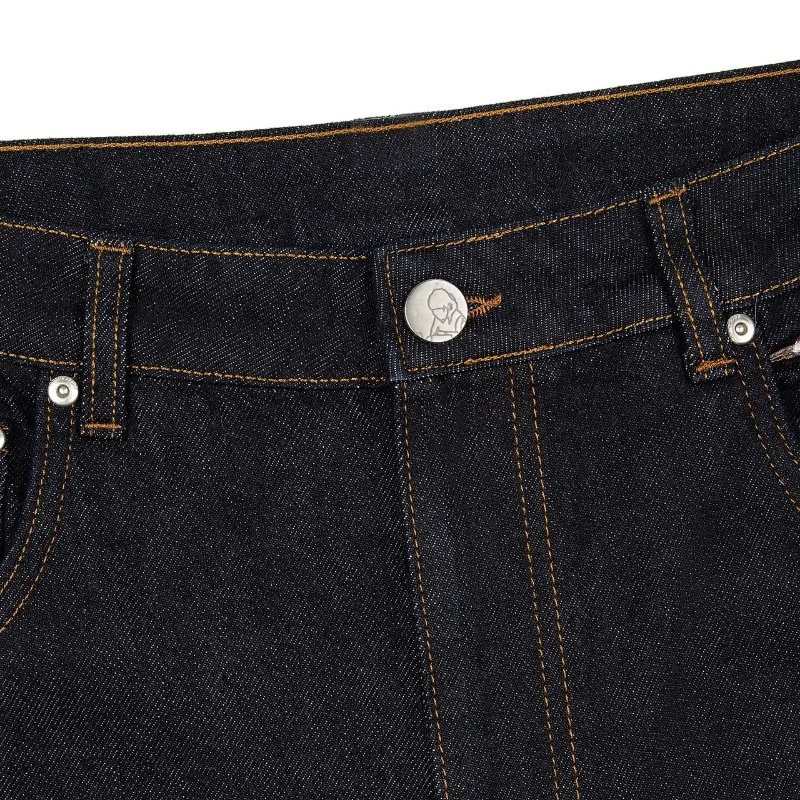 Deeptown Y2k Vintage Pruimenbloesem Borduren Vrouwen Jeans Harajuku Wijde Pijpen Amerikaanse Stijl Denim Broek Baggy Hip Hop Streetwear