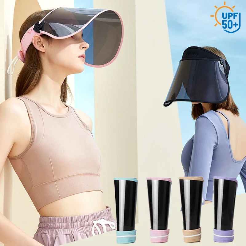 

Casual Sun Hat UV Protection for Women Men Beauty Full Face Cover Foldable Golf Cap Running Walking Beach Vacation Colors Visors