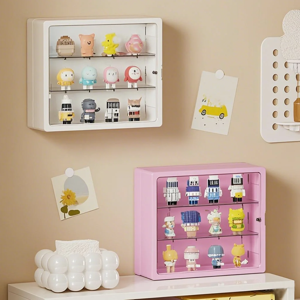 Klare Acryl Blind Box Display Puppe Spielzeug Lagerung Box Für Figuren Organisiert Vitrine Ständer Wand Montiert Staubdicht