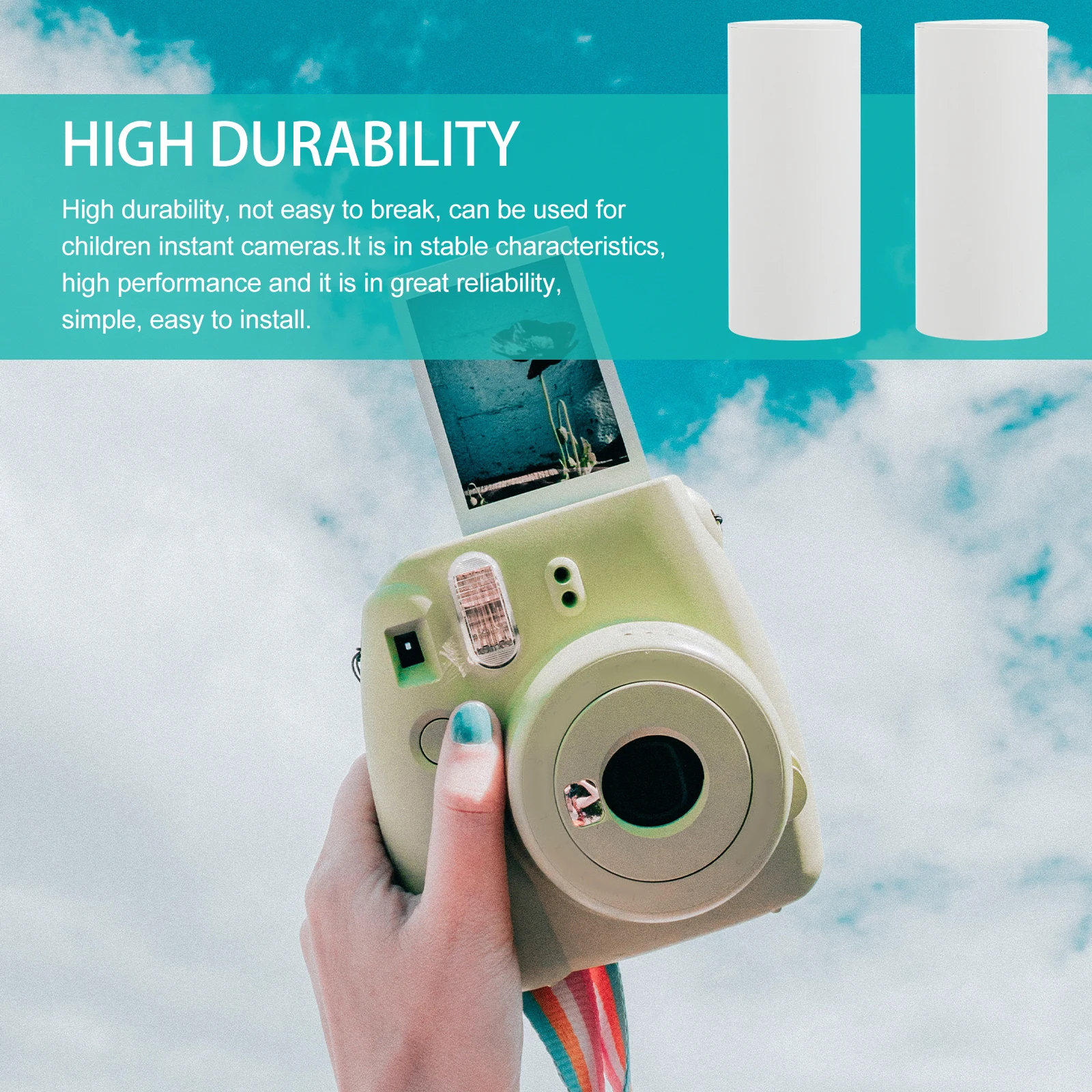 

10 Rolls Children's Camera Printing Paper Thermal for Instant Kids Heat Sensitive High Definition Photo Printer Refill