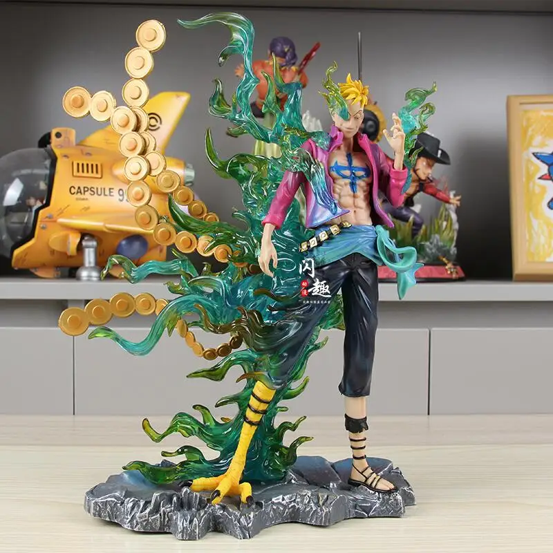 

One Piece Anime Figure 34cm MarcoThe Phoenix Figurine Pvc Gk Statue Doll Room Ornaments Collection Model Doll Toys Kids Gift