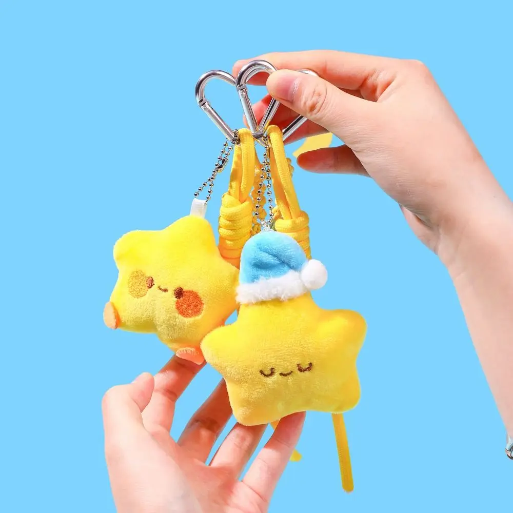 

Cute Soft Star Keychain Heart Keychain Cartoon Star Pendant Versatile Stuffed Chirping Star Pendant Backpack Decor