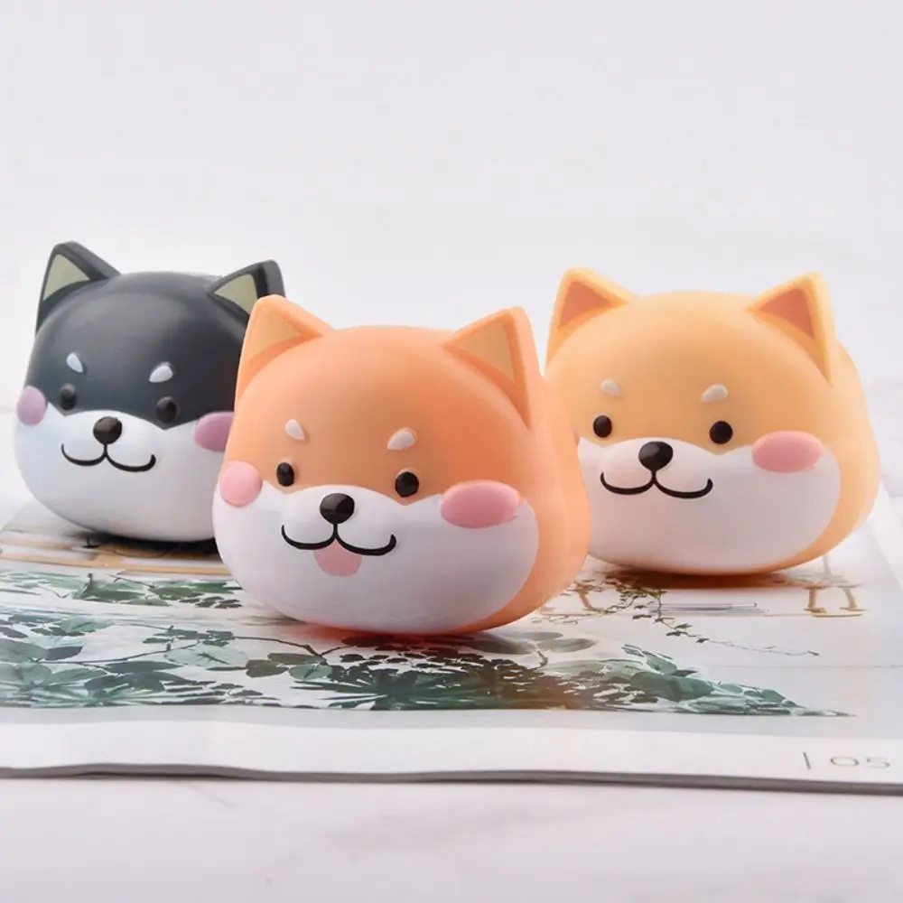 Simple Cute Contact Lens Case Portable Cartoon Contact Lens Care Box Dog Shape Three-dimensional Contact Lens Storage Box Travel