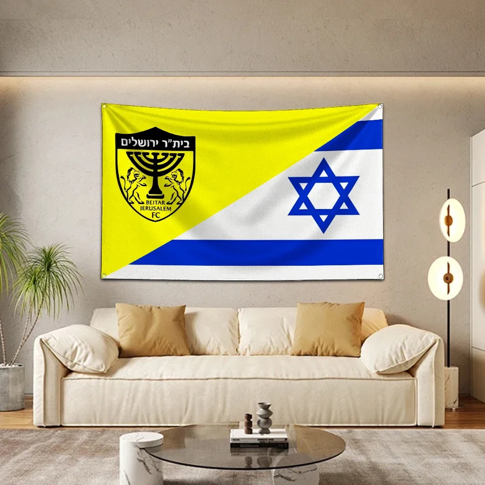 3x5 Ft Flag Polyester Digital Printing Banner for Half FC B-BeitarS J-JerusalemS Israel Garage Wall Out Door Decoration Grommets